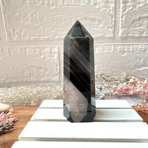 Beautiful Black Agate Tower